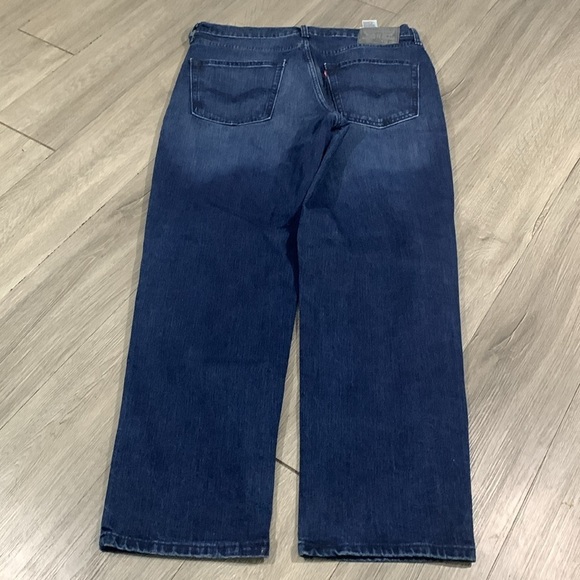 Levi’s 550 DarkWash Stretch Factory Faded Loose Fit Jeans size 36 - Picture 2 of 11